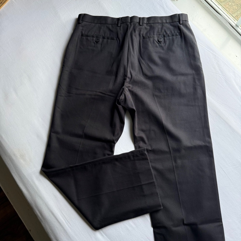 Banana Republic Mens 36x32 Non-Iron Tailored Slim Fit Pants Charcoal Gray Cotton